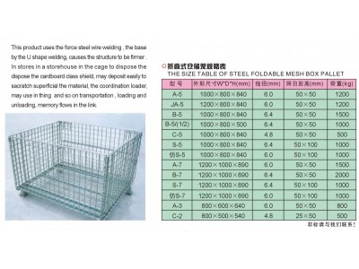 仓储笼, 折叠式仓储笼货架仓储笼|上海拓德货架