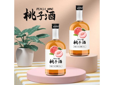 桃子酒百未草配制酒露酒生产灌装山东庆葆堂