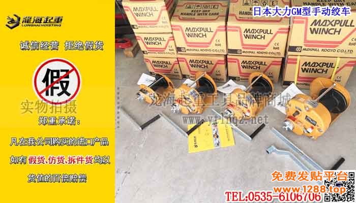 日本大力GM型手动绞车单条大图