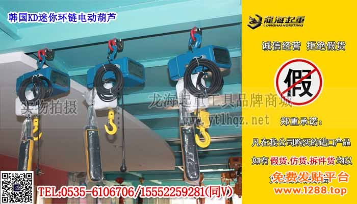 韩国KD迷你环链电动葫芦单条大图