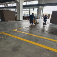 苏州工业园区仓库地面黄线、白线、生产区域标线施工