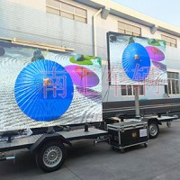 0.2吨户外LED广告拖车 全挂工具拖车