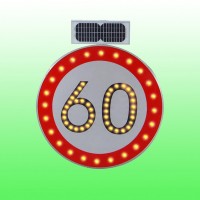 圆形led标志牌太阳能限速标志牌交通设施厂家